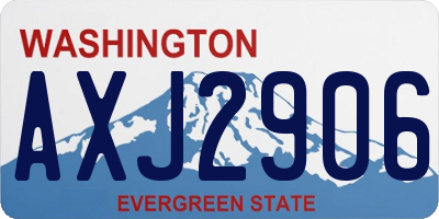 WA license plate AXJ2906
