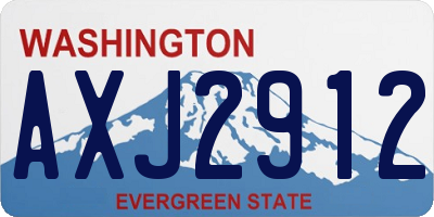 WA license plate AXJ2912