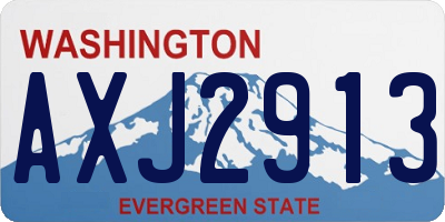 WA license plate AXJ2913