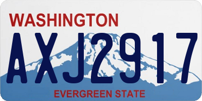 WA license plate AXJ2917