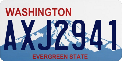 WA license plate AXJ2941