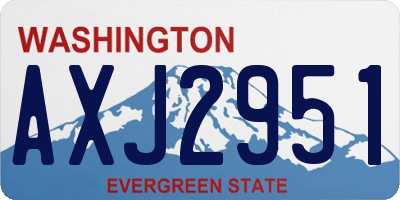 WA license plate AXJ2951