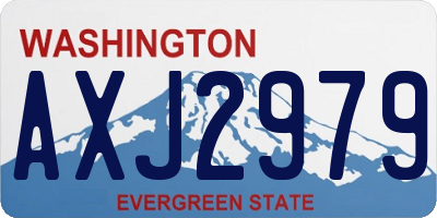 WA license plate AXJ2979