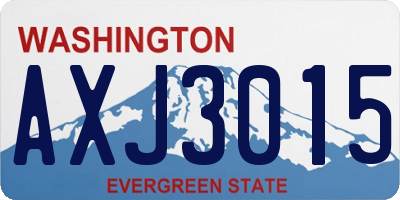 WA license plate AXJ3015