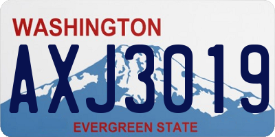 WA license plate AXJ3019