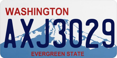 WA license plate AXJ3029