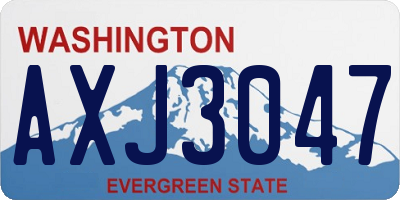 WA license plate AXJ3047