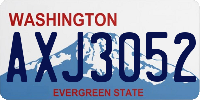 WA license plate AXJ3052