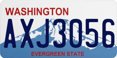 WA license plate AXJ3056