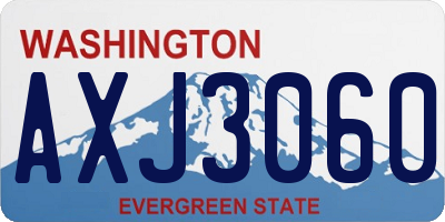 WA license plate AXJ3060