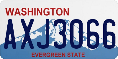 WA license plate AXJ3066