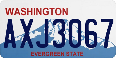 WA license plate AXJ3067