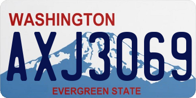 WA license plate AXJ3069