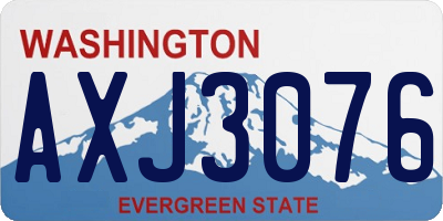 WA license plate AXJ3076
