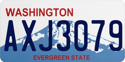 WA license plate AXJ3079