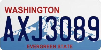 WA license plate AXJ3089