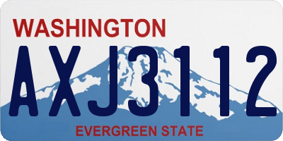 WA license plate AXJ3112