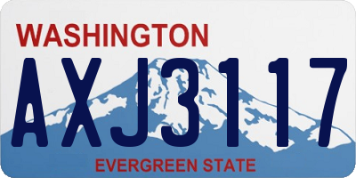 WA license plate AXJ3117