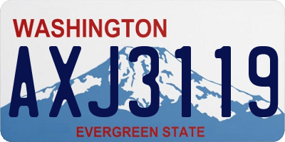 WA license plate AXJ3119