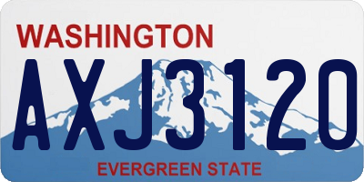 WA license plate AXJ3120