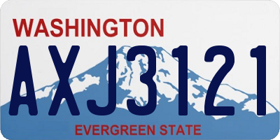 WA license plate AXJ3121