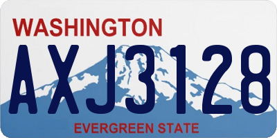 WA license plate AXJ3128