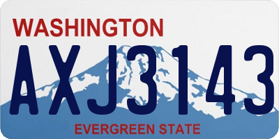 WA license plate AXJ3143
