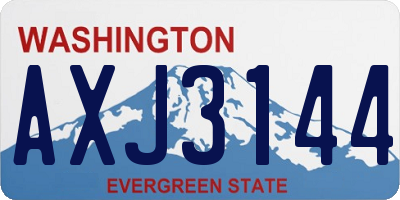 WA license plate AXJ3144