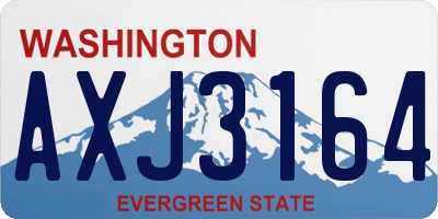 WA license plate AXJ3164