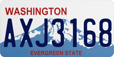 WA license plate AXJ3168