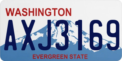 WA license plate AXJ3169