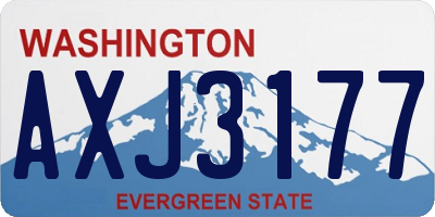 WA license plate AXJ3177