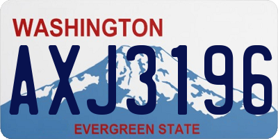 WA license plate AXJ3196