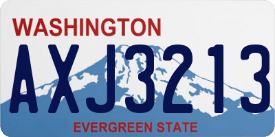 WA license plate AXJ3213