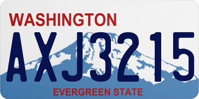 WA license plate AXJ3215