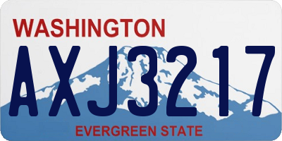 WA license plate AXJ3217