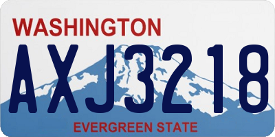 WA license plate AXJ3218