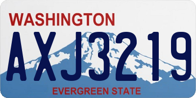 WA license plate AXJ3219