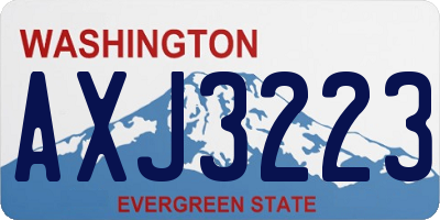 WA license plate AXJ3223