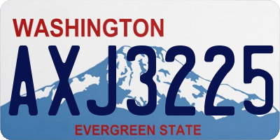 WA license plate AXJ3225