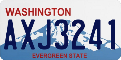 WA license plate AXJ3241