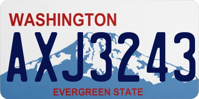 WA license plate AXJ3243