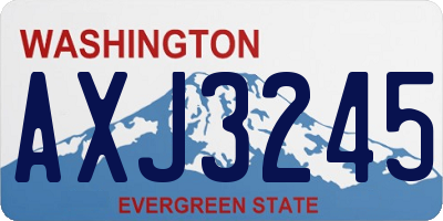 WA license plate AXJ3245