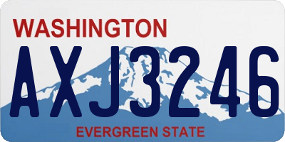 WA license plate AXJ3246
