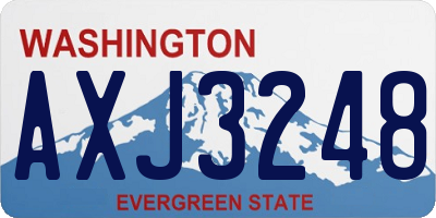 WA license plate AXJ3248