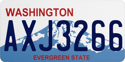WA license plate AXJ3266