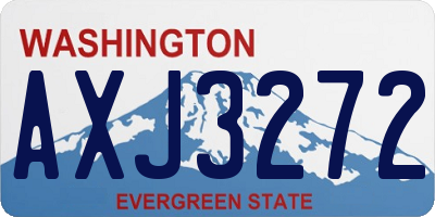 WA license plate AXJ3272