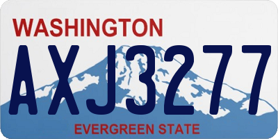 WA license plate AXJ3277