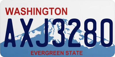 WA license plate AXJ3280