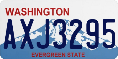 WA license plate AXJ3295